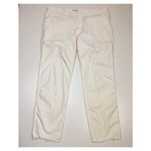 NILI LOTAN New York 111/88 80 NL Ivory Raw Edge Hem Crop/Ankle Jeans